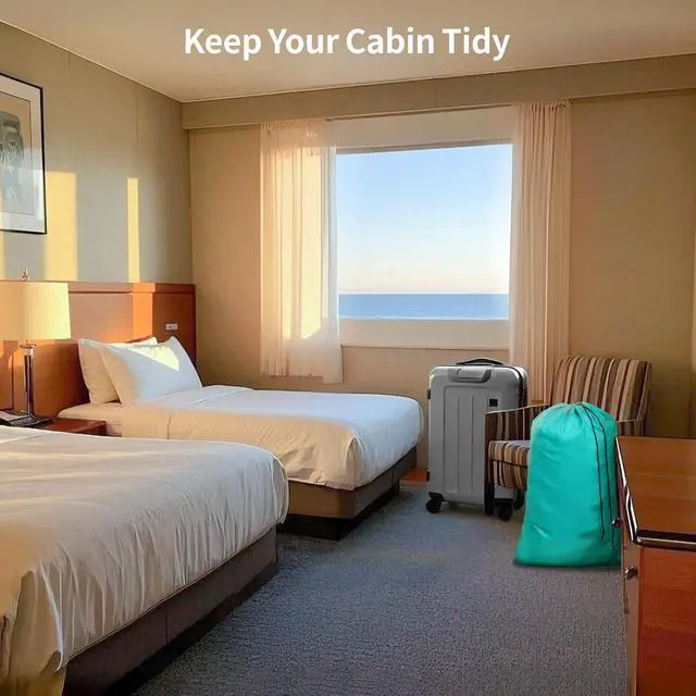 Alt view image 7 of 7 - Travel Laundry Bags 2 Pack - Dirty Clothes Travel Bag for Cruise, 24x36 in