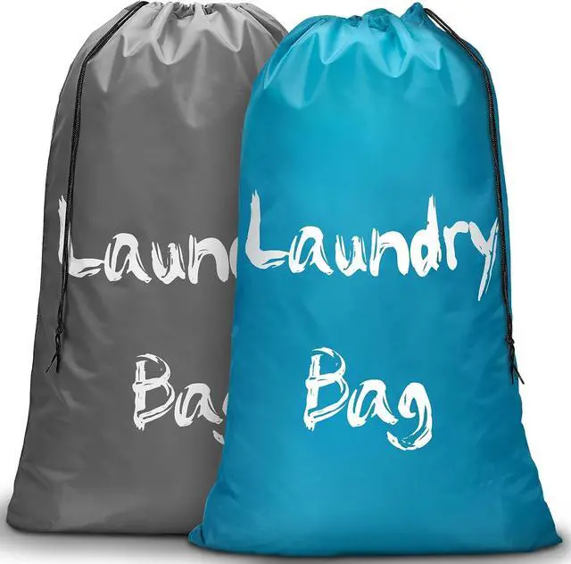 Main image of 2 Pack XL Travel Laundry Bags for Dirty Clothes - Extra Large Heavy Duty Drawstring Laundry Bag Holds 4 Loads - Cruise Ship, Camping, Road Trip, Vacation Essentials Must Haves 2025 2026