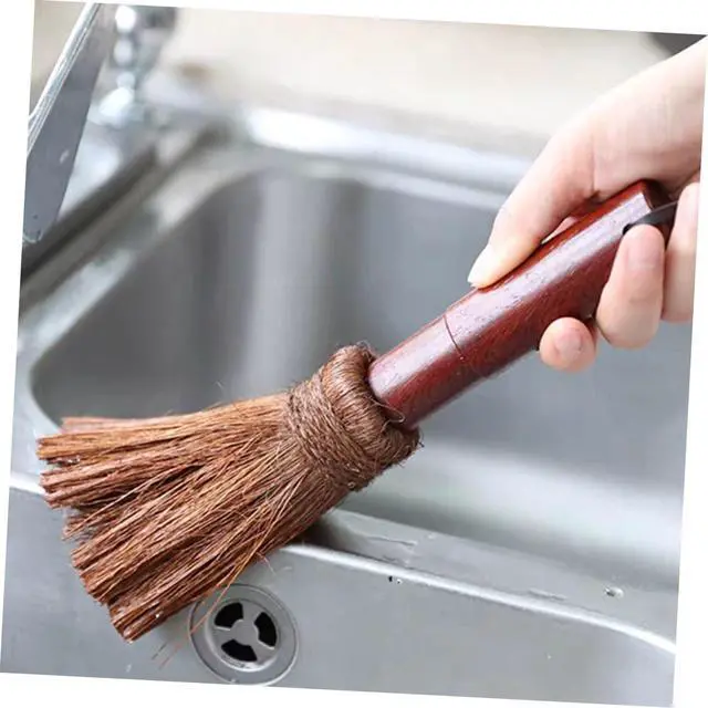 Alt view image 3 of 7 - Mikinona Coconut Fiber Pot Brush Heat Resistant Dish Scouring Brush for Wok Pan Cleaning with Hanging Handle Kitchen Cleaning Tool for Home Restaurant Hotel Use 1 pack