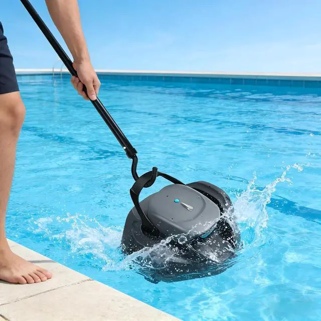 Alt view image 7 of 7 - Hook for All Robotic Pool Cleaner, Keyrank Pool Accessories Hook Customized for Pool Vacuum Robot Including Cordless,Above Ground and Underwater,Attaches to Telescopic Poles
