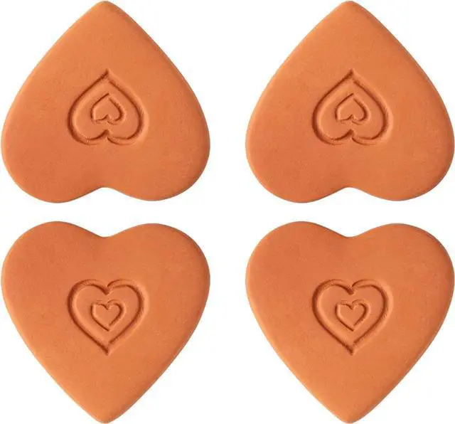 Main image of Terracotta Brown Sugar Saver 4 Pack Heart Shape Softener Desiccant Disc