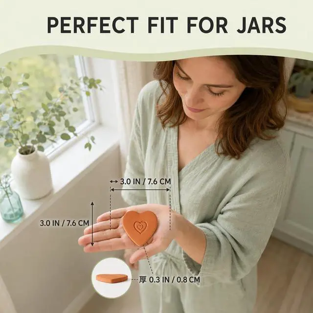 Alt view image 5 of 7 - Terracotta Brown Sugar Saver 4 Pack Heart Shape Softener Desiccant Disc