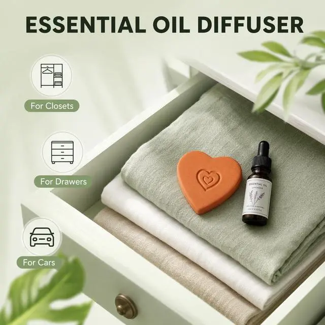 Alt view image 7 of 7 - Terracotta Brown Sugar Saver 4 Pack Heart Shape Softener Desiccant Disc