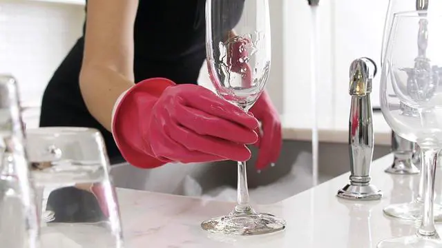 Alt view image 2 of 3 - Casabella Premium Waterblock Reusable Household Cleaning Gloves, Medium