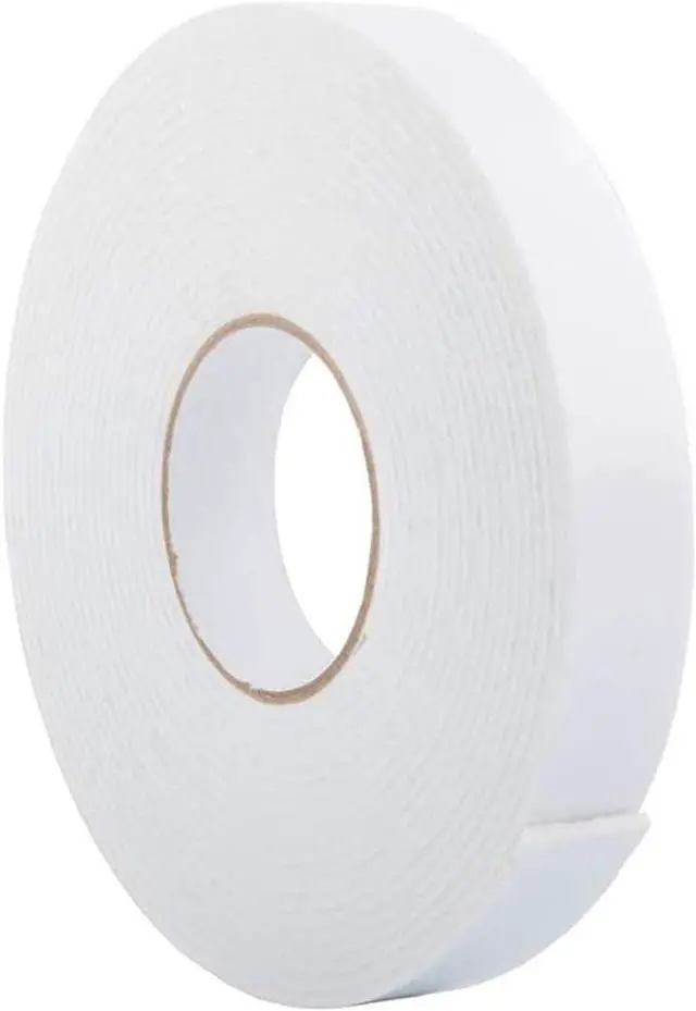 Main image of ToLanbbt Double Sided Foam Tape 1.18In x 33FT, Mounting Tape Heavy Duty, Strong Adhesive Weatherproof Seal Strips for DIY Craft Picture Poster, Car & Gap Filling Mountings, Home Office Decor (White)