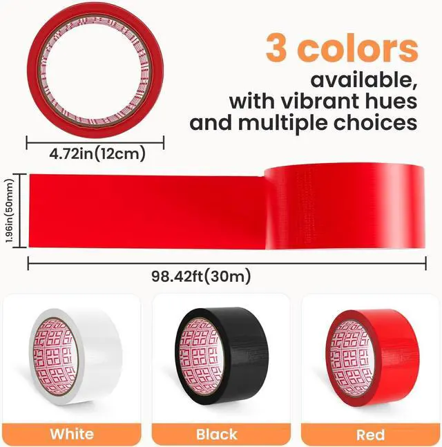 Alt view image 2 of 6 - Black Duct Tape, Strong Adhesive & Easy Tear, 2 Inch x 22 Yard