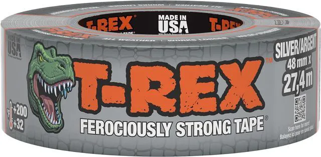 Alt view image 3 of 7 - T-REX Tape Heavy Duty Duct Tape with UV Resistant & Waterproof Backing for Ferociously Strong Repairs, 1.88" x 30 yd, Gunmetal Gray, 1 Roll