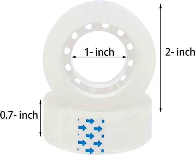 Alt view image 4 of 7 - Ykimok 4 Rolls Transparent Clear Tape Refills for Dispenser, 0.7-Inch Wide, 27.3 Yards Long, Perfect for Gift Wrapping, Crafts, Home, School, Office.