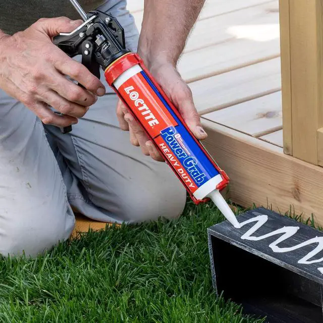 Alt view image 4 of 6 - Loctite Power Grab Express Heavy Duty Construction Adhesive, 9 fl oz Cartridge, 1 Pack - Versatile Constuction Glue for Wood, Wall, Tile, Foam Board & More
