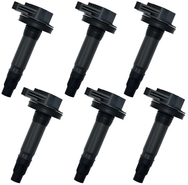 Main image of Ignition coil, black, pack of 6, 7T4E-12A375-ED, general merchandise.