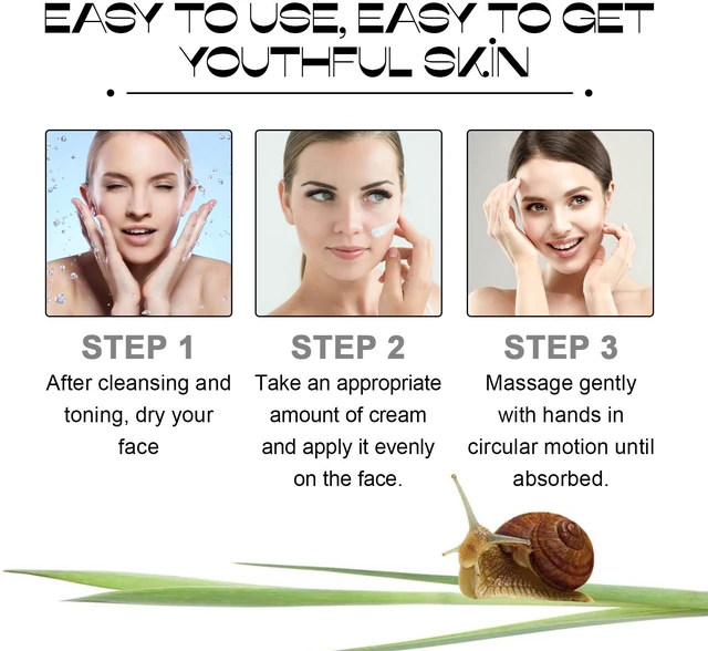 Alt view image 6 of 7 - Firming & Elasticity, Snail Mucin Hydrating Face Cream for Wrinkle Reduction