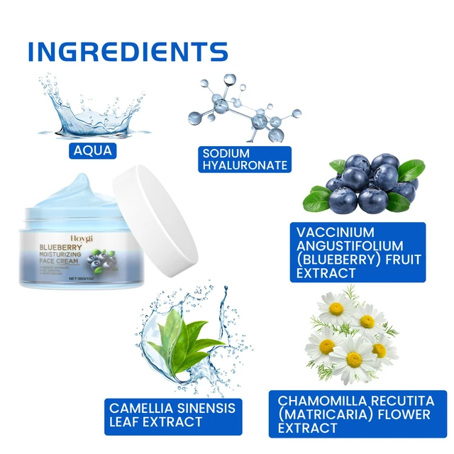 Alt view image 5 of 7 - Anti-Aging & Hydrating Skin Care Essence, Blueberry Extract Facial Brightening Cream - Deep Cleansing