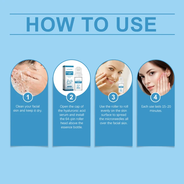 Alt view image 6 of 6 - Deep Moisturizing & Radiance Boosting, Hyaluronic Acid Roller Serum for Pore Refining