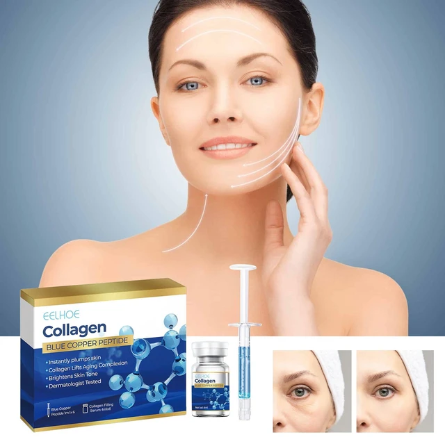 Alt view image 2 of 6 - Blue Copper Peptide Serum Set - Collagen Hydrating & Firming Anti-Aging Facial Essence
