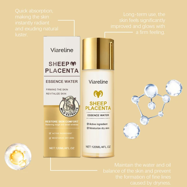 Alt view image 2 of 4 - Sheep Placenta Serum Intense Hydrating Moisturizing Nourishing Radiance Enhancing Facial Skin Texture Refining Care