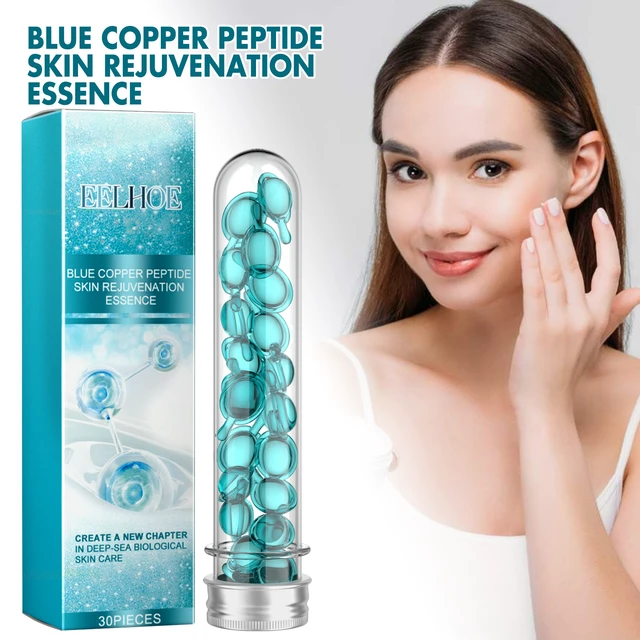 Alt view image 2 of 6 - Brightening & Refreshing - Facial Essence, Blue Copper Peptide Facial Capsule Serum for Skin Firming