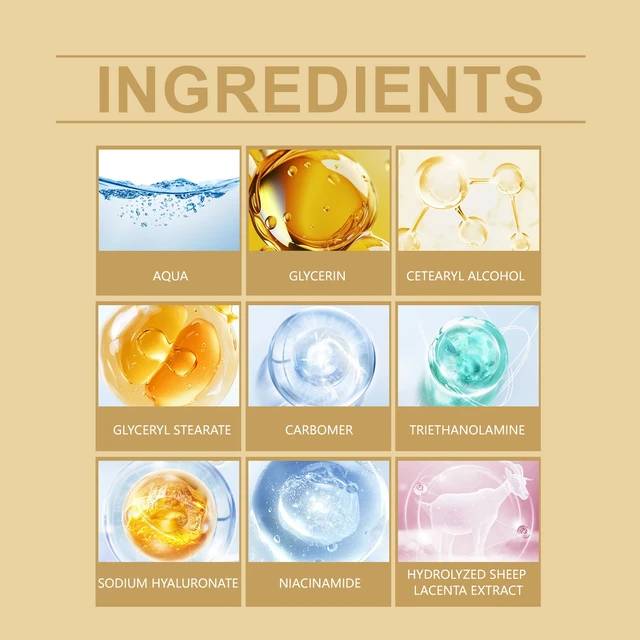 Alt view image 4 of 5 - Sheep Placenta Gentle Facial Care Cream Daily Skin Massage Moisturizer