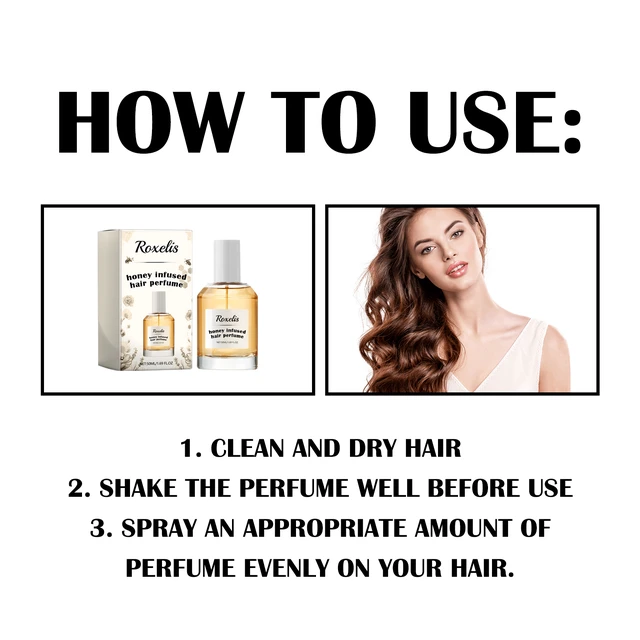 Alt view image 6 of 6 - Honey Hair Care Perfume Hair Care Fragrance Nourishing and Reparating Dry and Rough Hair with Smooth Moisturizing Perfume