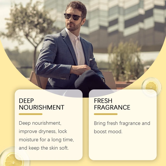 Alt view image 3 of 6 - Men's Moisturizing Cream Refreshing Moisturizing Nourishing Skin Care Men's Body Cream Hydrating Cream Improving Dry Skin