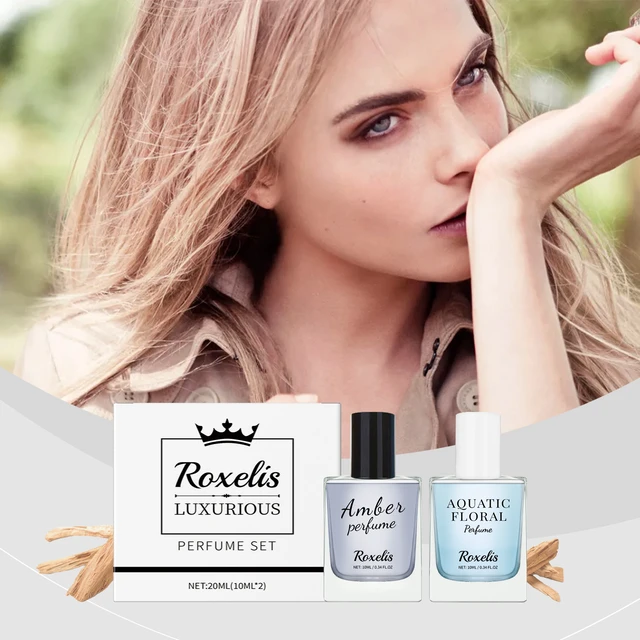 Alt view image 2 of 7 - Luxury Eau De Toilette Set Warm Amber Fragrance and Fresh Aquatic Florals Luxury Style Gift Box Exquisite Set