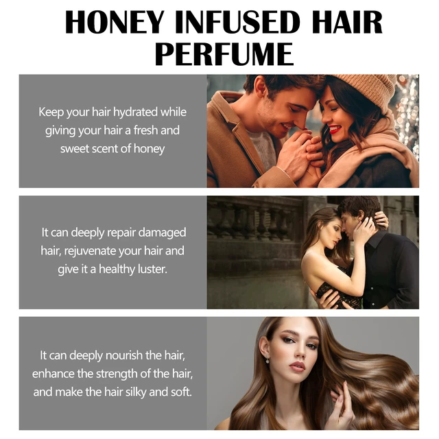 Alt view image 3 of 6 - Honey Hair Care Perfume Hair Care Fragrance Nourishing and Reparating Dry and Rough Hair with Smooth Moisturizing Perfume
