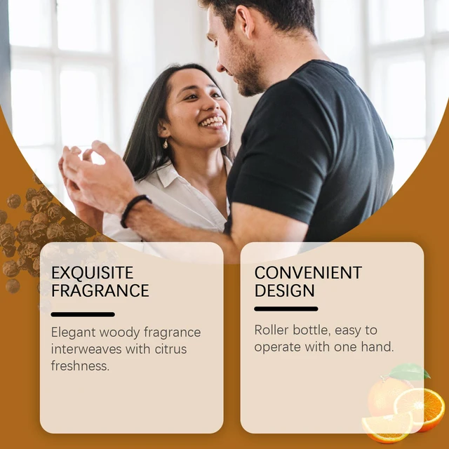 Alt view image 4 of 6 - men's ball cologne sandalwood wood fresh and pleasant natural fragrance charm portable perfume