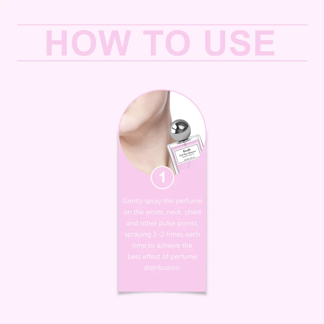Alt view image 6 of 6 - Pink Rose Charm Perfume Pink Rose Lasting Fragrance Charm Perfume Cologne Pheromone Fragrance