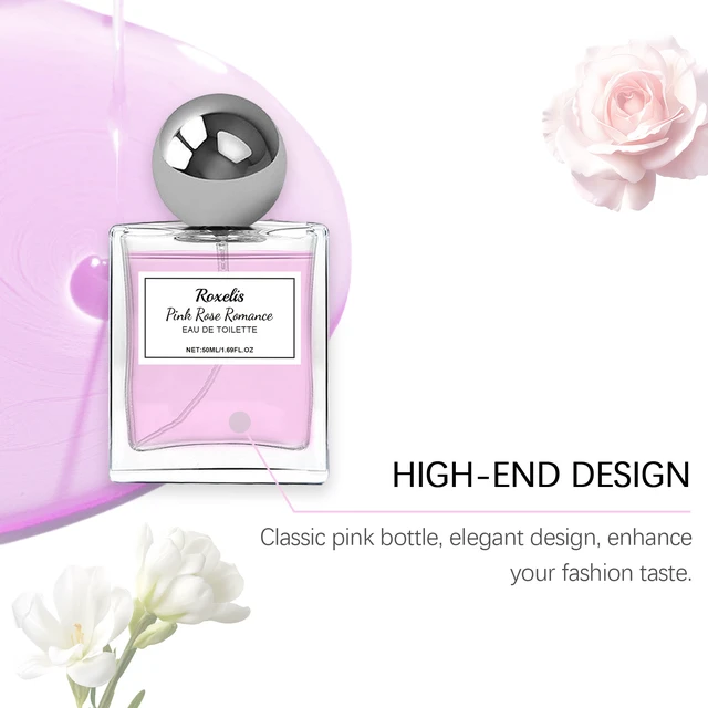 Alt view image 3 of 6 - Pink Rose Charm Perfume Pink Rose Lasting Fragrance Charm Perfume Cologne Pheromone Fragrance