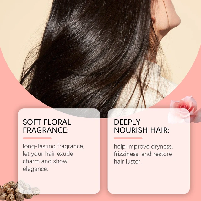 Alt view image 2 of 5 - Women's Hair Perfume Spray Rose Flavor Nourishing Hair Deep-moisturizing Floral Flavor Fresh Flavor for Women's Hair