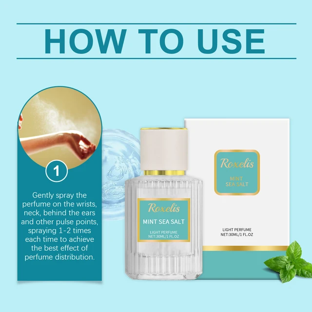 Alt view image 6 of 6 - Mint Sea Salt Perfume Gentle Fresh and Elegant Ear Root Wrist Lasting Fragrance Elegant Dating Fragrance Perfume