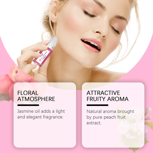 Alt view image 4 of 6 - Peach Fragrant Pink Ball Perfume Niche Fresh Walking Beads Perfume Fresh Light Fragrant Fruit Fragrant Peach Ball Perfume