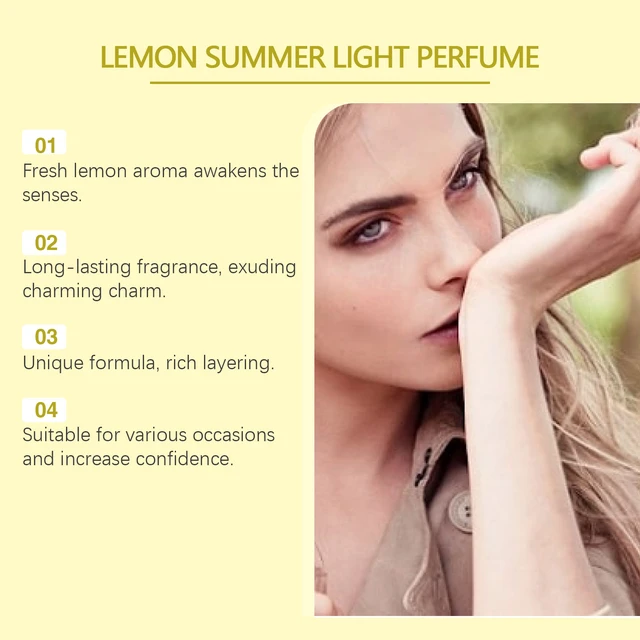 Alt view image 4 of 6 - Lemon Summer Charming Perfume Summer Fresh and Not Sticky and Greasy Natural Carry-on Light Fragrance with Personality Charm Perfume