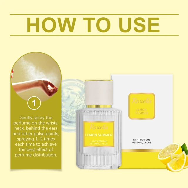 Alt view image 6 of 6 - Lemon Summer Charming Perfume Summer Fresh and Not Sticky and Greasy Natural Carry-on Light Fragrance with Personality Charm Perfume