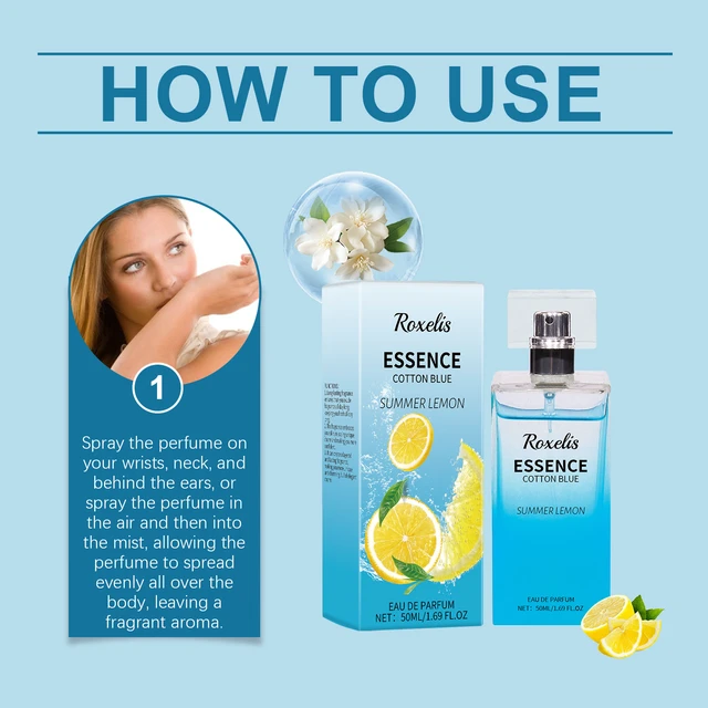 Alt view image 6 of 6 - Summer Lemon Perfume Natural Fresh Lasting Fragrance Lemon Vigor Floral Light Fragrance Elegant Perfume