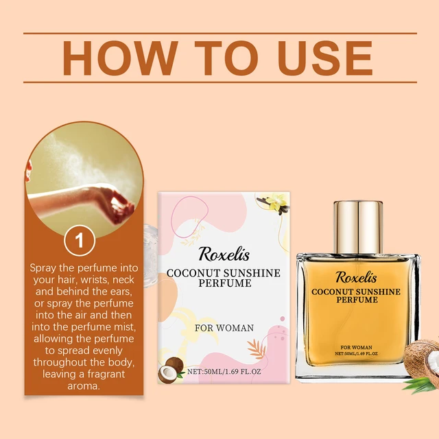 Alt view image 6 of 6 - Light Fragrance Grass Coconut Perfume Fresh Light Fragrance Lasting Light Elegant Charming Women Fragrance Convenient Perfume