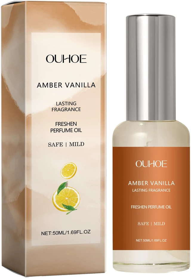Main image of Amber Vanilla Perfumes Oil (Amber Flavor) Niche Sweet Portable Elegant Natural Fresh Charm Long Fragrance
