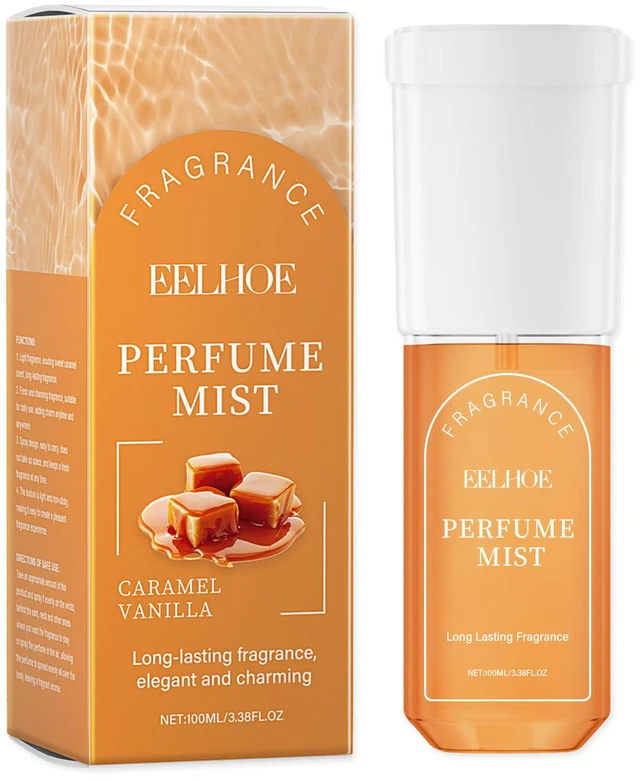 Main image of Caramel Vanilla Body Perfume Spray Lightweight Aromatic Soft Fragrance Natural Fresh Not Greasy Elegant Fragrance