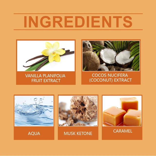 Alt view image 5 of 6 - Caramel Vanilla Body Perfume Spray Lightweight Aromatic Soft Fragrance Natural Fresh Not Greasy Elegant Fragrance