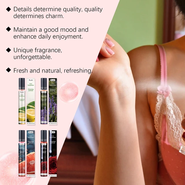 Alt view image 3 of 6 - Charm Perfume (Rose) Portable Niche Fragrance Gentle Dating Ear Neck Atmosphere Elegant Fresh Perfume