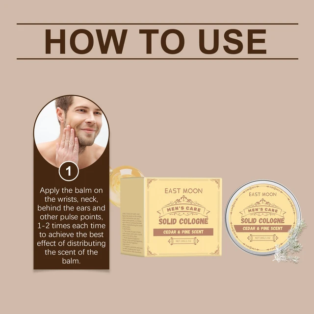 Alt view image 5 of 5 - Cedar Wood Men's Solid Balm Portable Perfume Lasting Charm Men's Balm