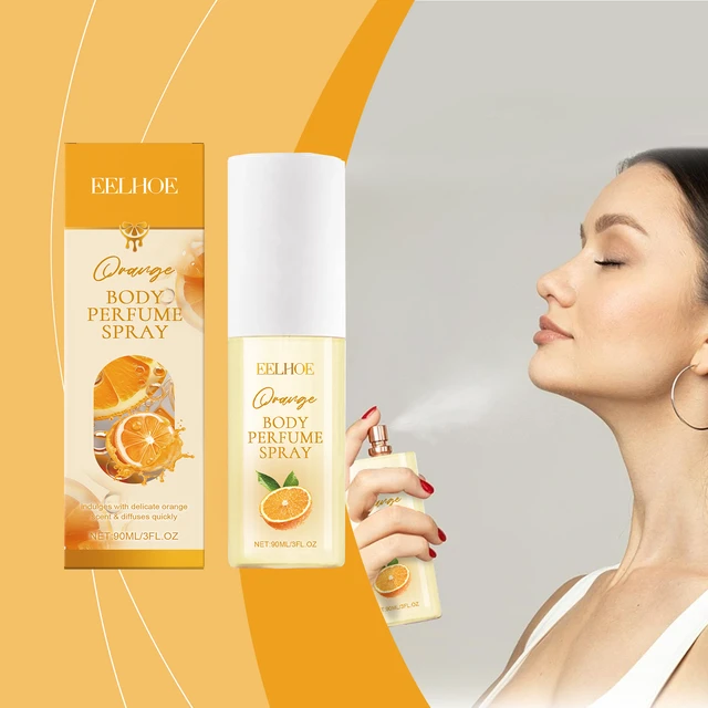 Alt view image 2 of 6 - Orange Body Perfume Spray Elegant Fresh Fragrance Portable Fruit Fragrance Spray