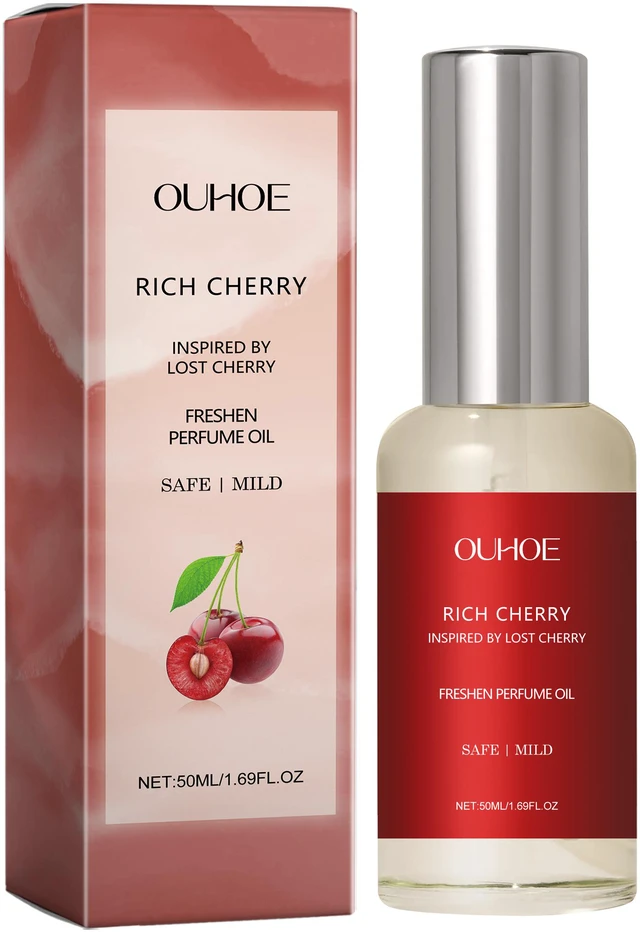 Main image of Cherry Full-bodied Perfumery Oil (Cherry Flavor) Niche Sweet Portable Elegant Natural Fresh Charm Long Fragrance