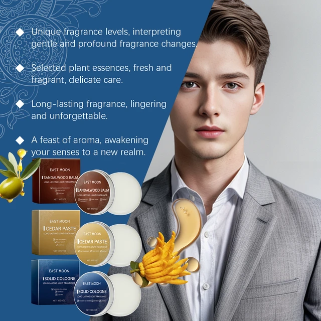 Alt view image 3 of 6 - Solid Balm (Men's Cologne) Men's Charm Solid Balm Fresh and Natural with Long-lasting Fragrance Balm