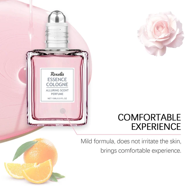 Alt view image 3 of 6 - Pink Rose Fragrance Essential Oil Gentle and Natural Fresh Flower Fragrance Portable Long-lasting Women's Eau De Toilette