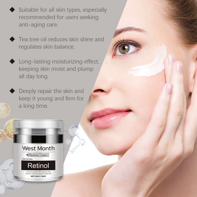 Alt view image 2 of 5 - Hydrating & Nourishing Moisturizer for Softening Skin, West Month Retinol Anti-Wrinkle Face Cream