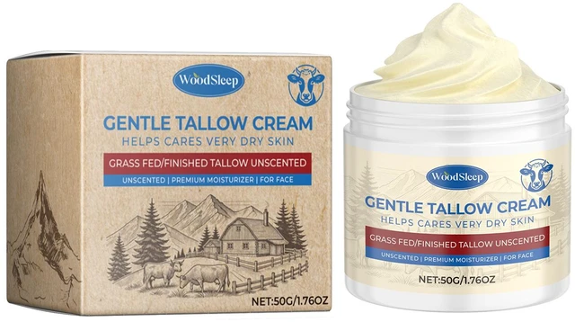 Main image of Grass Tallow Face Moisturizer Hydrating Cream for Dry Skin Relief & Elasticity Support