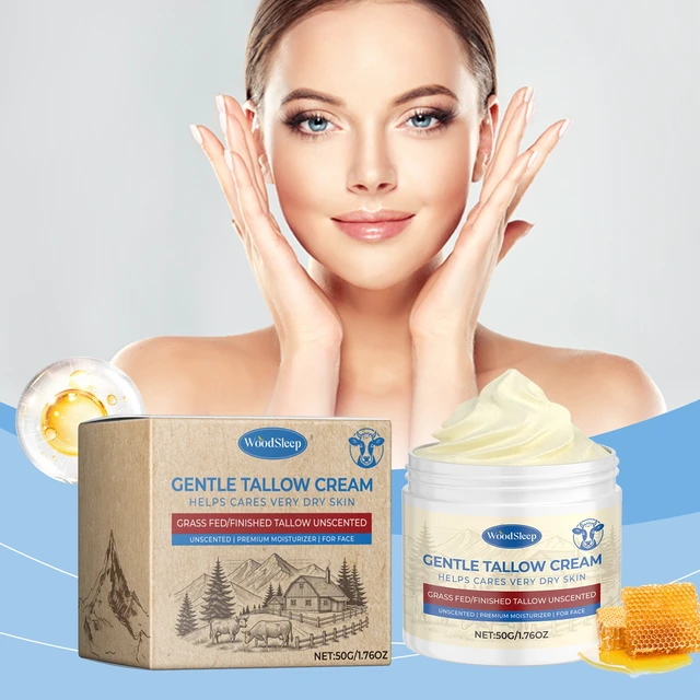 Alt view image 2 of 6 - Grass Tallow Face Moisturizer Hydrating Cream for Dry Skin Relief & Elasticity Support