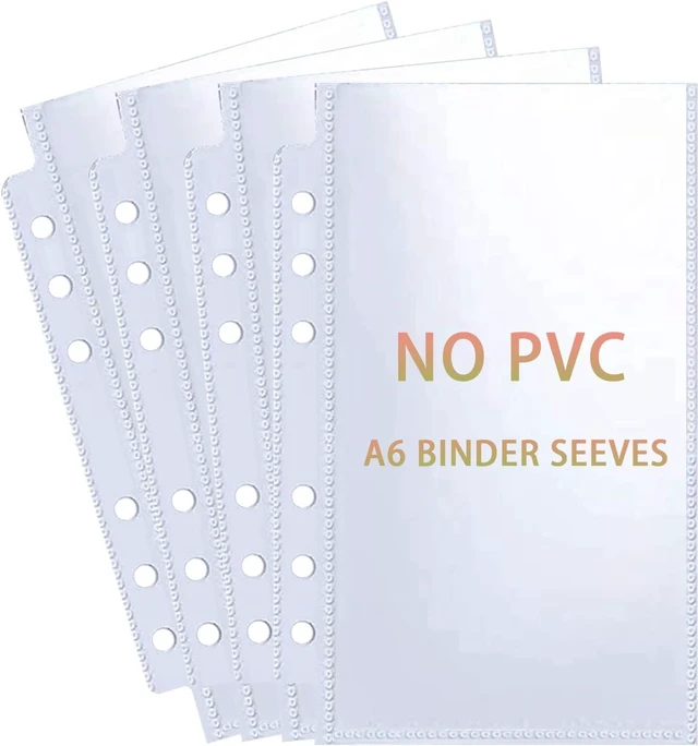 Main image of 40 Pack 80 Pockets Budget Sheet Protector Sleeves for A6 6 Ring Binder, Ultra-Clear Cash Binder Sleeves, Double-Sided, Top Loading Sheet Protector for Budget Sheet, Currency Collection,3.5x5 Photos