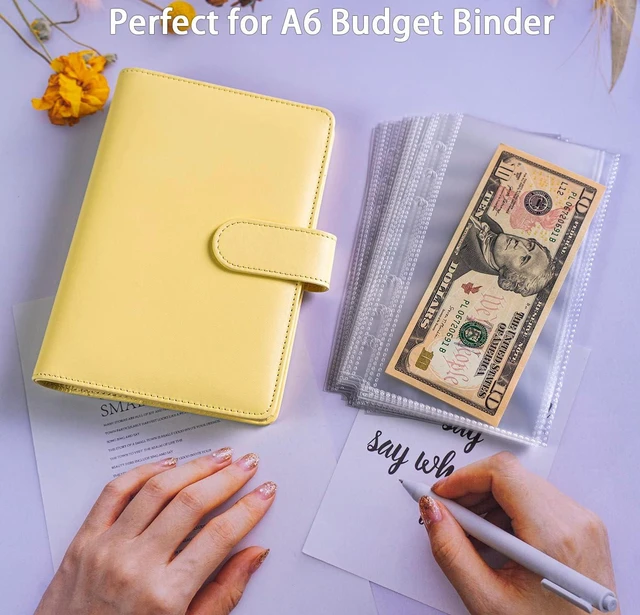 Alt view image 2 of 7 - 40 Pack 80 Pockets Budget Sheet Protector Sleeves for A6 6 Ring Binder, Ultra-Clear Cash Binder Sleeves, Double-Sided, Top Loading Sheet Protector for Budget Sheet, Currency Collection,3.5x5 Photos