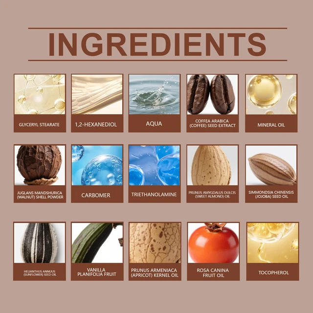 Alt view image 4 of 5 - Vanilla Coffee Facial Scrub Cleansing Grease Nourishing Skin Care Skin-friendly Relaxant Cleansing
